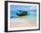 Traditional Indonesian Outrigger Fishing Boat on Island of Gili Meno in Gili Isles, Indonesia-Matthew Williams-Ellis-Framed Photographic Print