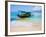 Traditional Indonesian Outrigger Fishing Boat on Island of Gili Meno in Gili Isles, Indonesia-Matthew Williams-Ellis-Framed Photographic Print