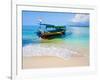 Traditional Indonesian Outrigger Fishing Boat on Island of Gili Meno in Gili Isles, Indonesia-Matthew Williams-Ellis-Framed Photographic Print