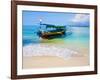 Traditional Indonesian Outrigger Fishing Boat on Island of Gili Meno in Gili Isles, Indonesia-Matthew Williams-Ellis-Framed Photographic Print