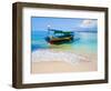 Traditional Indonesian Outrigger Fishing Boat on Island of Gili Meno in Gili Isles, Indonesia-Matthew Williams-Ellis-Framed Photographic Print