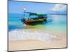 Traditional Indonesian Outrigger Fishing Boat on Island of Gili Meno in Gili Isles, Indonesia-Matthew Williams-Ellis-Mounted Photographic Print