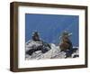 Traditional Inushuk Cairns at the Peak of Whistler Mountain, Whistler, British Columbia, Canada, No-Martin Child-Framed Photographic Print