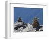 Traditional Inushuk Cairns at the Peak of Whistler Mountain, Whistler, British Columbia, Canada, No-Martin Child-Framed Photographic Print