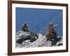 Traditional Inushuk Cairns at the Peak of Whistler Mountain, Whistler, British Columbia, Canada, No-Martin Child-Framed Photographic Print