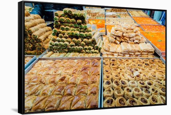 Traditional Israeli sweets in a market in Jerusalem, Israel, Middle East-Alexandre Rotenberg-Framed Stretched Canvas
