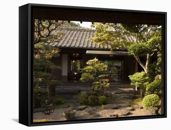 Traditional Japanese Garden, Tado Town, Mie Prefecture, Kansai, Honshu Island, Japan-Christian Kober-Framed Stretched Canvas
