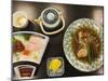 Traditional Japanese Meal of Sushi and Fish Head, Tokyo, Honshu Island, Japan-Kober Christian-Mounted Photographic Print