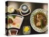 Traditional Japanese Meal of Sushi and Fish Head, Tokyo, Honshu Island, Japan-Kober Christian-Stretched Canvas