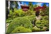 Traditional Japanese Pavilions In A Garden-George Oze-Mounted Photographic Print