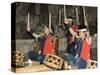 Traditional Japanese Taiko Drumming Performance, Matsuyama, Ehime Prefecture, Shikoku Island, Japan-Christian Kober-Stretched Canvas