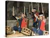 Traditional Japanese Taiko Drumming Performance, Matsuyama, Ehime Prefecture, Shikoku Island, Japan-Christian Kober-Stretched Canvas