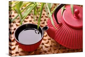 Traditional Japanese Teapot and Cups-egal-Stretched Canvas