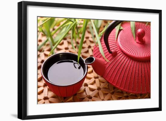 Traditional Japanese Teapot and Cups-egal-Framed Photographic Print