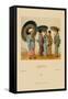 Traditional Japanese Women-Racinet-Framed Stretched Canvas