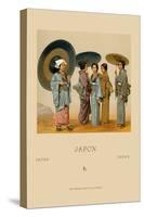 Traditional Japanese Women-Racinet-Stretched Canvas