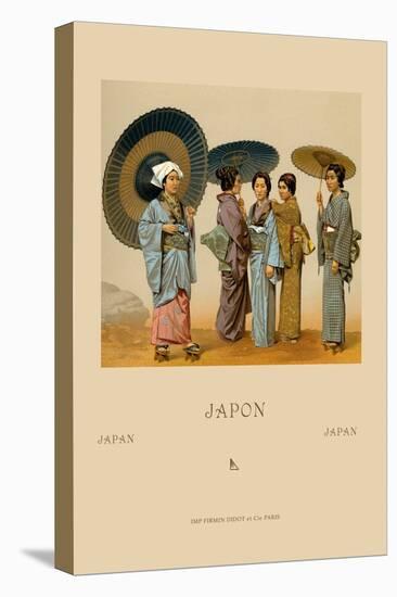 Traditional Japanese Women-Racinet-Stretched Canvas