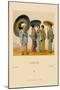 Traditional Japanese Women-Racinet-Mounted Art Print