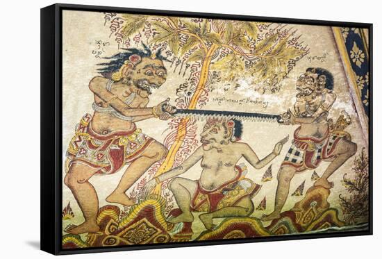 Traditional Kamasan Paintings-G &-Framed Stretched Canvas