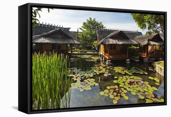 Traditional Kampung Style Rooms over Carp Ponds at the Kampung Sumber Alam Hot Springs Hotel-Rob-Framed Stretched Canvas