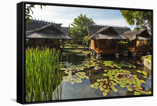 Traditional Kampung Style Rooms over Carp Ponds at the Kampung Sumber Alam Hot Springs Hotel-Rob-Framed Stretched Canvas