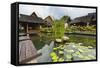 Traditional Kampung Style Rooms over Carp Ponds at the Kampung Sumber Alam Hot Springs Hotel-Rob-Framed Stretched Canvas