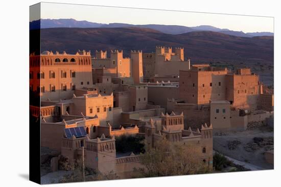 Traditional Kasbahs (Fortified Houses) Bathed in Evening Light in the Town of Nkob-Lee Frost-Stretched Canvas