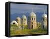 Traditional Kirghiz Cemetary, Near Burana Tower, Kyrgyzstan, Central Asia-Upperhall Ltd-Framed Stretched Canvas