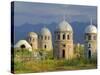 Traditional Kirghiz Cemetary, Near Burana Tower, Kyrgyzstan, Central Asia-Upperhall Ltd-Stretched Canvas