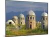 Traditional Kirghiz Cemetary, Near Burana Tower, Kyrgyzstan, Central Asia-Upperhall Ltd-Mounted Photographic Print