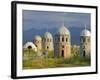 Traditional Kirghiz Cemetary, Near Burana Tower, Kyrgyzstan, Central Asia-Upperhall Ltd-Framed Photographic Print