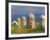 Traditional Kirghiz Cemetary, Near Burana Tower, Kyrgyzstan, Central Asia-Upperhall Ltd-Framed Photographic Print