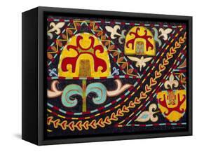 Traditional Kirghiz Embroidery, Kyrgystan, Central Asia-Upperhall Ltd-Framed Stretched Canvas
