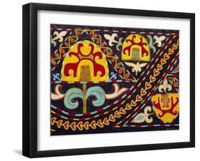 Traditional Kirghiz Embroidery, Kyrgystan, Central Asia-Upperhall Ltd-Framed Photographic Print