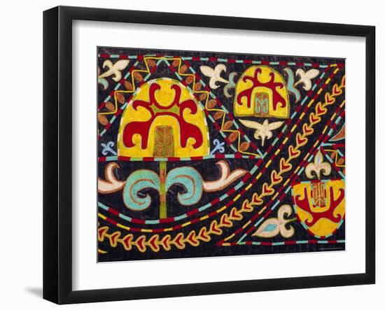 Traditional Kirghiz Embroidery, Kyrgystan, Central Asia-Upperhall Ltd-Framed Photographic Print