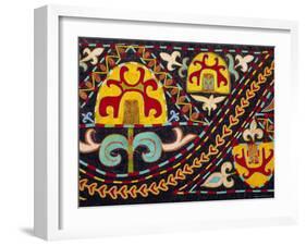 Traditional Kirghiz Embroidery, Kyrgystan, Central Asia-Upperhall Ltd-Framed Photographic Print