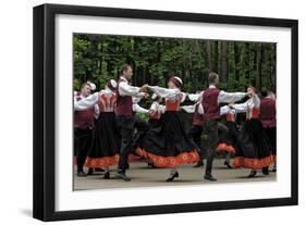 Traditional Latvian Folk Dancing, Near Riga, Baltic States-Gary Cook-Framed Photographic Print