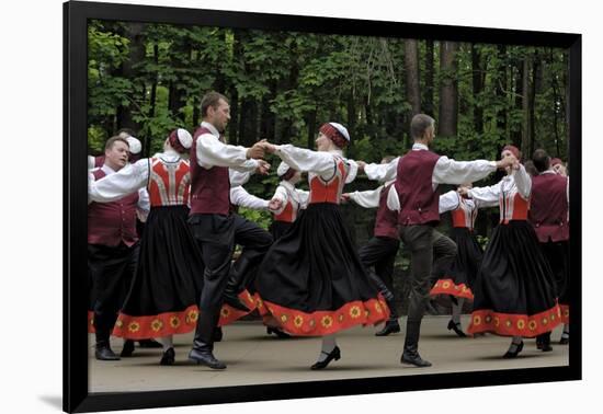 Traditional Latvian Folk Dancing, Near Riga, Baltic States-Gary Cook-Framed Photographic Print