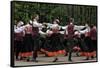 Traditional Latvian Folk Dancing, Near Riga, Baltic States-Gary Cook-Framed Stretched Canvas