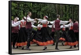 Traditional Latvian Folk Dancing, Near Riga, Baltic States-Gary Cook-Framed Stretched Canvas