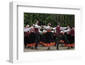 Traditional Latvian Folk Dancing, Near Riga, Baltic States-Gary Cook-Framed Photographic Print