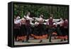 Traditional Latvian Folk Dancing, Near Riga, Baltic States-Gary Cook-Framed Stretched Canvas