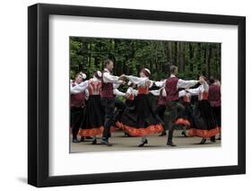 Traditional Latvian Folk Dancing, Near Riga, Baltic States-Gary Cook-Framed Premium Photographic Print