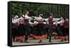 Traditional Latvian Folk Dancing, Near Riga, Baltic States-Gary Cook-Framed Stretched Canvas