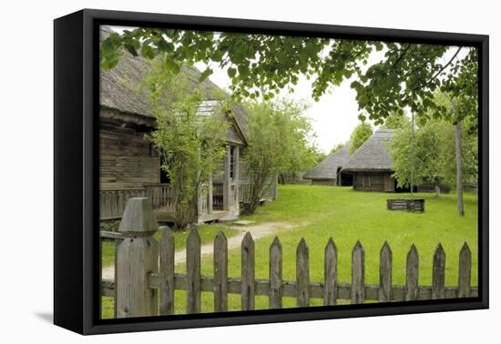 Traditional Lithuanian Farmsteads from the Aukstaitija Region, Rumsiskes, Lithuania-Gary Cook-Framed Stretched Canvas