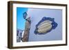 Traditional Local Street Sign and Street Lamp, Old Town, Albufeira, Algarve, Portugal, Europe-Charlie Harding-Framed Photographic Print