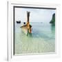 Traditional long tail boat, Thailand-null-Framed Photographic Print