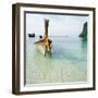 Traditional long tail boat, Thailand-null-Framed Photographic Print