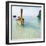 Traditional long tail boat, Thailand-null-Framed Photographic Print