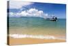 Traditional Long-Tailed Fishing Boat Moored Off Maenam Beach on the North Coast of Koh Samui-Lee Frost-Stretched Canvas